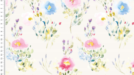 Tricot digital toff watercolour flowers