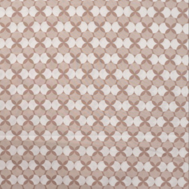 Qjutie Katoen print Retro sand