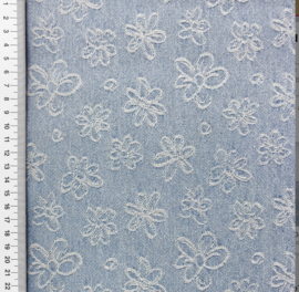 Jeans Jacquard Flower - Licht jeans