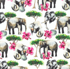Snoozy fabrics Poplin Olifant