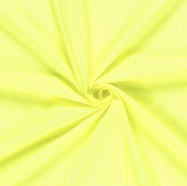 Katoen Poplin stof Seersucker Effen Neon Geel