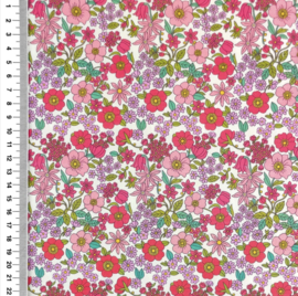 Poplin digitale print Vibrant Flowers - Design C