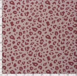 Flanel bedrukt luipaarden lichte roze