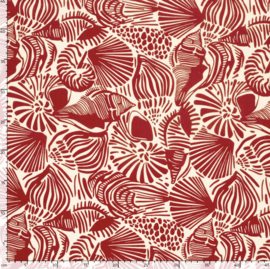 Hydrofiel stof bedrukt Abstract Rood