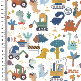 Poplin digitale print Little Boys Dreams - Design B
