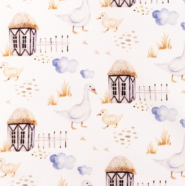 Snoozy fabrics Poplin digital Boerderij design B
