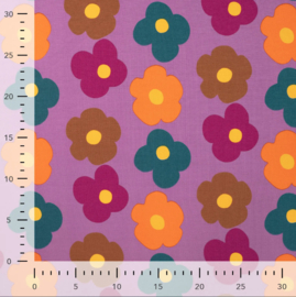 French Terry Brushed Print Big Flowers