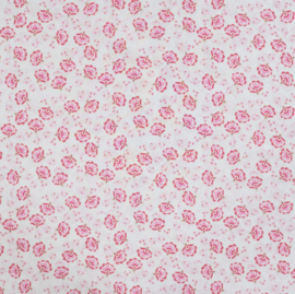 Qjutie Katoen Poplin Print Pinky leaves