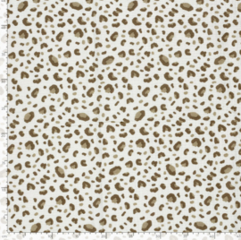 Hydrofiel stof Panter Gebroken wit