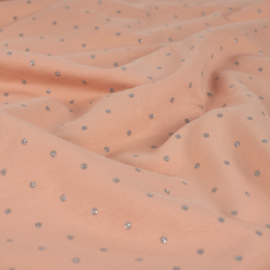 Qjutie French terry Glitter dots