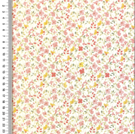 Poplin digitale print Bright Flowers - Design A