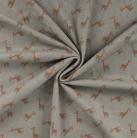 Qjutie tricot rib print Girafe