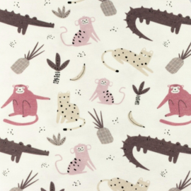 Snoozy fabrics Tricot Bedrukte dieren