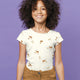 Tricot print bedrukt Sweet Bambi gebroken wit