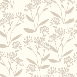 Hydrofiel stof bedrukt Bloemen Gebroken wit