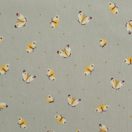 Krinkel katoen Butterflies dot