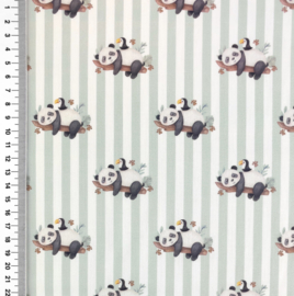 Poplin digitale print Pastel Stripes & Stripes - Design B