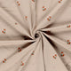 French Terry stof vosjes & paddenstoel beige