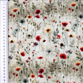 Tricot print Flowers gardens design B