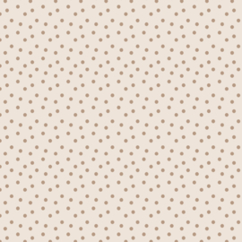 French Terry Brushed Print Dots Sand