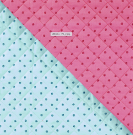 Cotton Poplin Digital Quilt Fuchsia ( Paws )