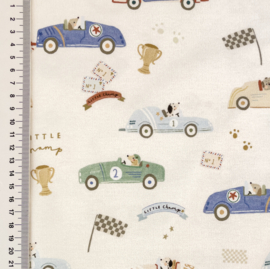 Tricot Snoozy Fabrics x Little Jax 'Wild Adventures' raceautootje