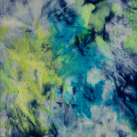 Tie dye heavy jeans - aqua lime