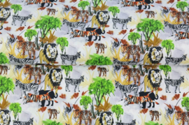 Stenzo poplin Jungle print fijn