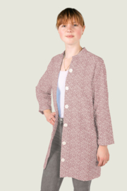 Katoen Poplin bedrukt Takjes Licht Mauve