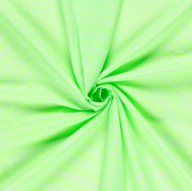 Katoen Poplin stof Seersucker Effen Neon Groen