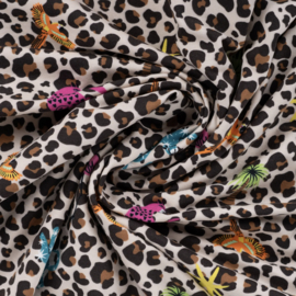French Terry  leopard multicolor
