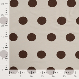 French Terry small dots sand