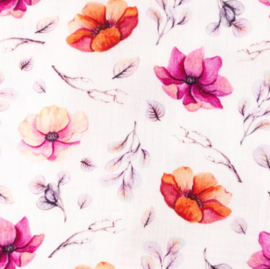 Snoozy fabrics Hydrofiel Violet bloemen design B