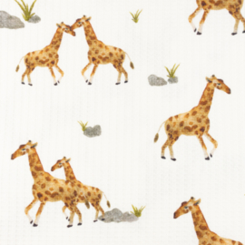 Snoozy fabrics Baby waffle Giraf