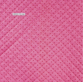 Cotton Poplin Digital Quilt Fuchsia ( Paws )