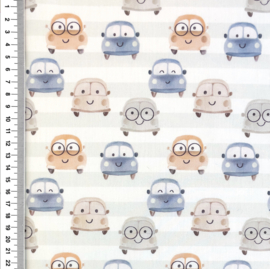 Poplin digitale print Little Boys Dreams - Design A