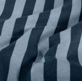 Flanel bedrukt strepen marine