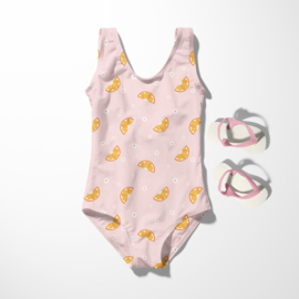 Swimwear Jersey digitaal bedrukt Fruit & vruchten Licht roze