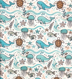 Tricot digital Sealife design C