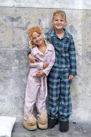 Flanel bedrukt ruiten groen