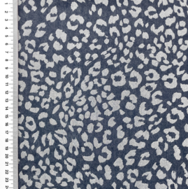 Leopard Printed Jeans - Donker Blauw