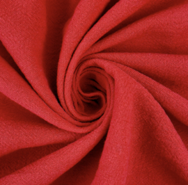 Sandwashed Crepe Uni 100% Cotton - rood