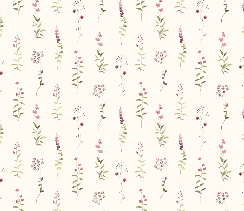 Rib jersey Plukbloemen Gebroken wit