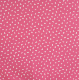 Qjutie Katoen Poplin  Pinky flower