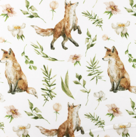 Snoozy fabrics Poplin digital Fox design C