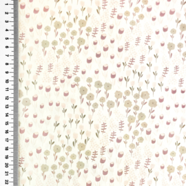 Poplin digitale print Soft Flowers - Design D