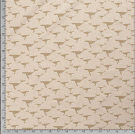 Deco stof linnenlook walvis camel