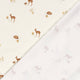Tricot print bedrukt Sweet Bambi gebroken wit
