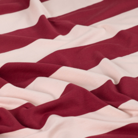 French Terry Engineered YD Stripe wine