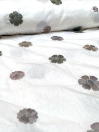 Stenzo Katoen embroidery bloemetjes